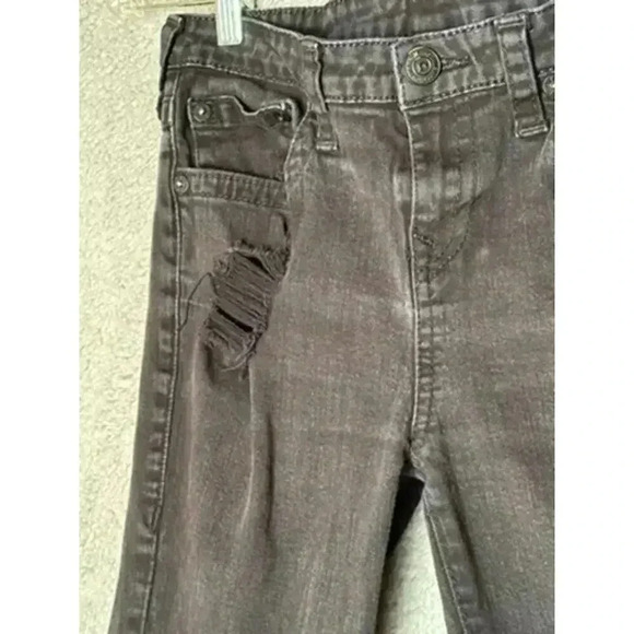 True Religion Rocco Black Distressed Jeans RN# 112790- 29 in Inseam, Size 20? - Picture 4 of 9